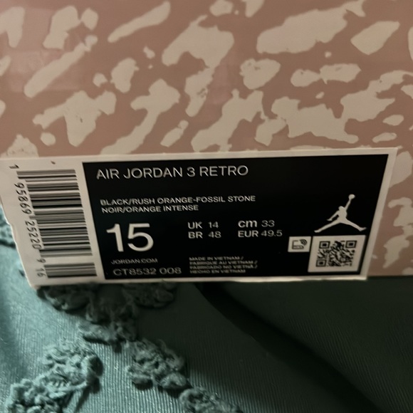 Air Jordan 3 Retro - The desert elephant- RARE size 15 NWT - Picture 7 of 11